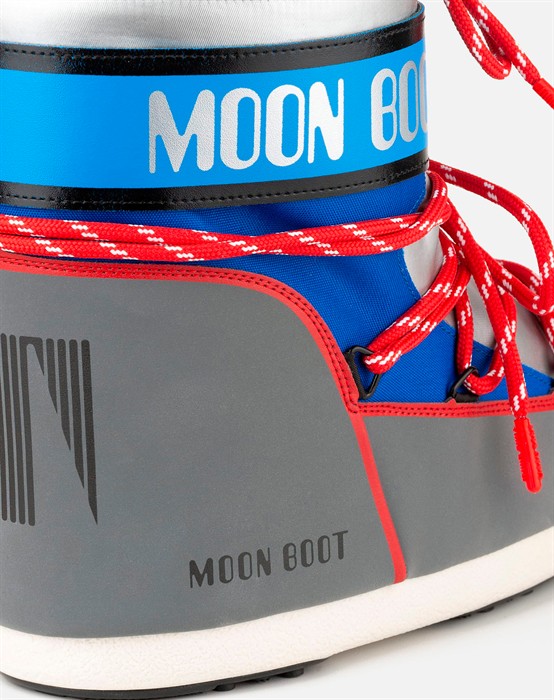 Icon Low Space Racing Silver Støvle - Silver/Blue/Red